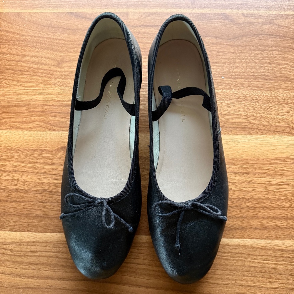 Loeffler Randall Odile Black Leather Ballet Pump